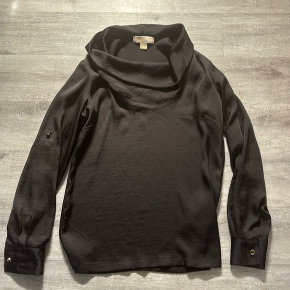 MICHAEL Michael Kors Tops - Michael Kors Large Black Cowl Neck Blouse Sz XS